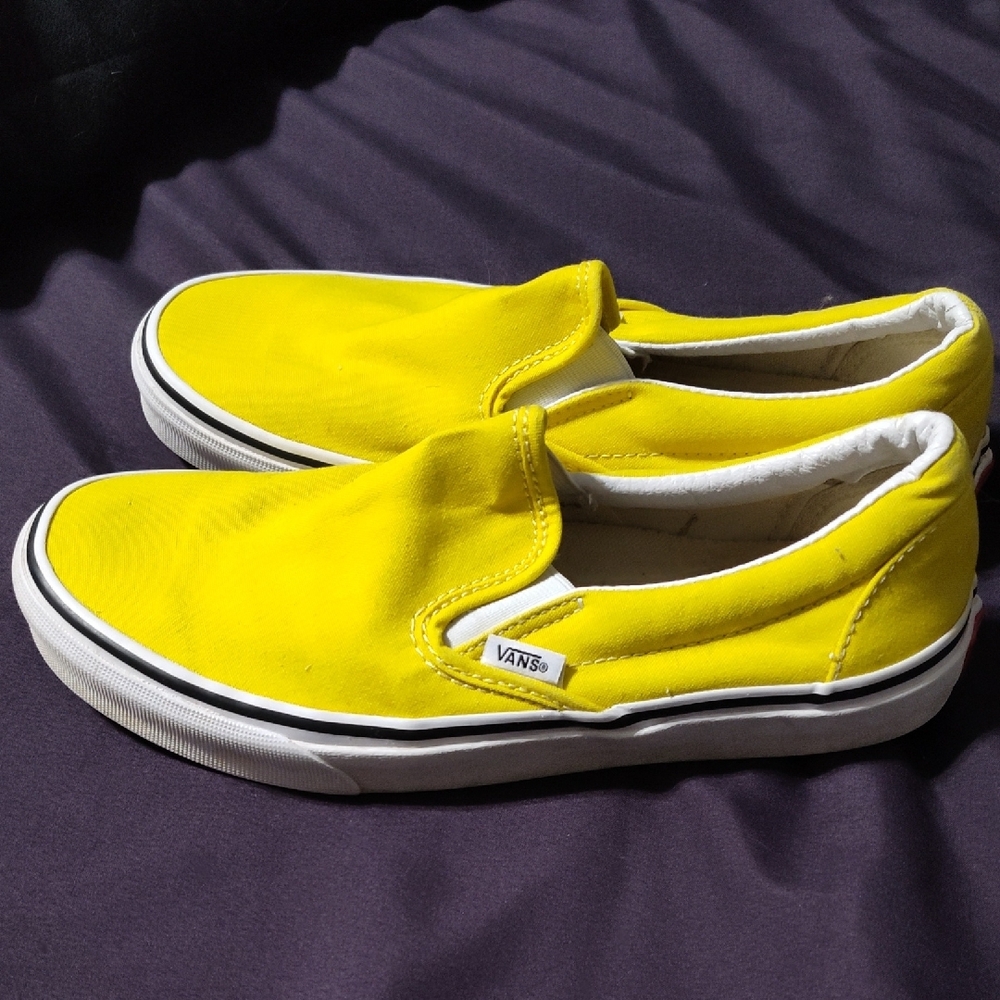 Vans Bright Yellow Slip-On Sneakers